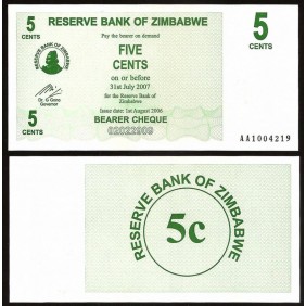 ZIMBABWE 5 Cents 2006