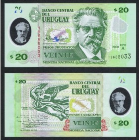 URUGUAY 20 Pesos 2020 Polymer