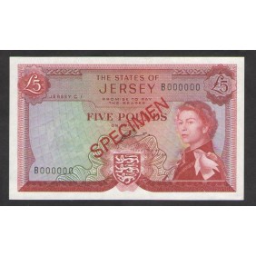 JERSEY 5 Pounds 1963 SPECIMEN