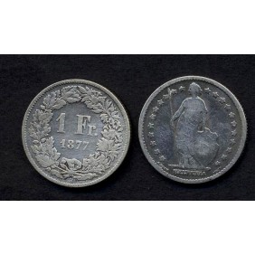 SWITZERLAND 1 Franc 1877