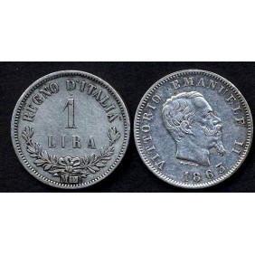 1 Lira 1863 M Valore - AG