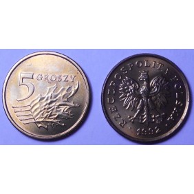 POLAND 5 Groszy 1992