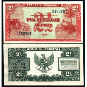 INDONESIA 2 1/2 Rupiah 1953