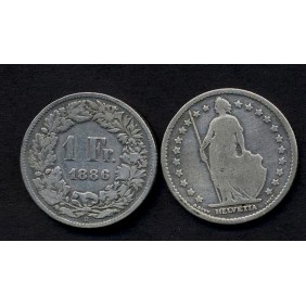 SWITZERLAND 1 Franc 1886