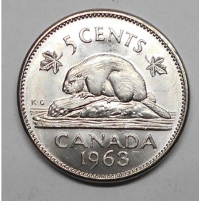 CANADA 5 Cents 1963