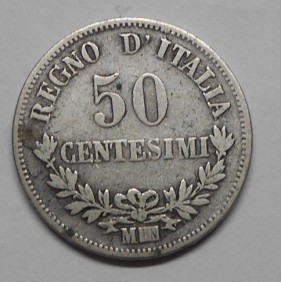 50 Centesimi 1867 M AG