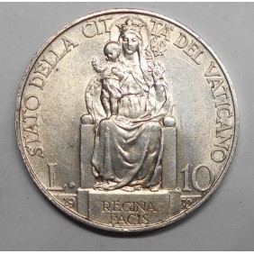 VATICANO Pio XI 10 Lire AG...