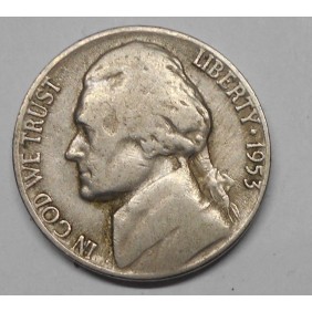 USA 5 Cents 1953 D Jefferson