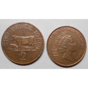 GUERNSEY 2 Pence 1988