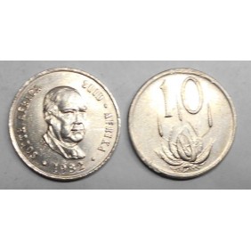 SOUTH AFRICA 10 Cents 1982...