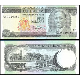 BARBADOS 5 Dollars 1975