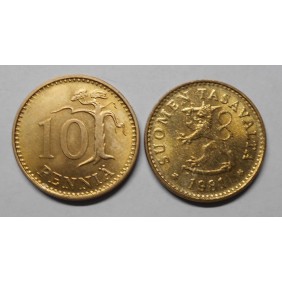 FINLAND 10 Pennia 1981