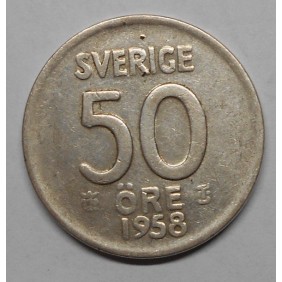 SWEDEN 50 Ore 1958 AG