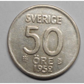 SWEDEN 50 Ore 1952 AG