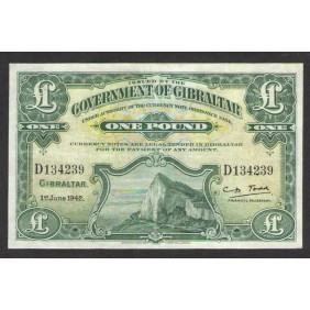 GIBRALTAR 1 Pound 1942