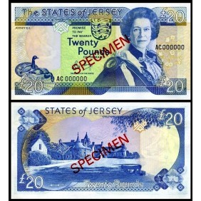 JERSEY 20 Pounds 1989 SPECIMEN