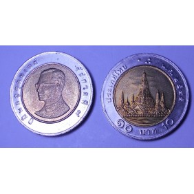 THAILAND 10 Baht 2002 (BE...
