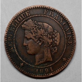 FRANCE 10 Centimes 1891A