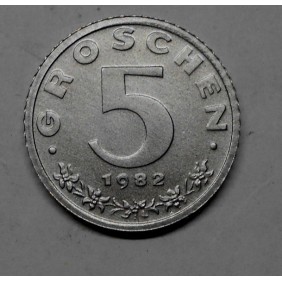 AUSTRIA 5 Groschen 1982 PROOF