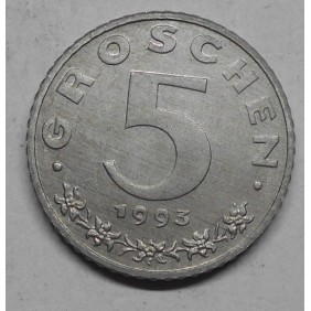 AUSTRIA 5 Groschen 1993