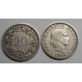 SWITZERLAND 20 Rappen 1894