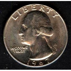 USA Washington Quarter 1967