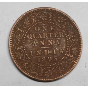 BRITISH INDIA 1/4 Anna 1893...