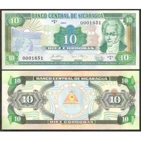 NICARAGUA 10 Cordobas 1990