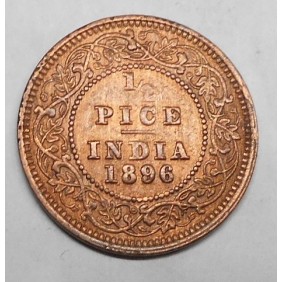 BRITISH INDIA 1/2 Pice 1896