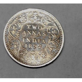 BRITISH INDIA 2 Annas 1892...