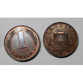 LATVIA 1 Santims 1938