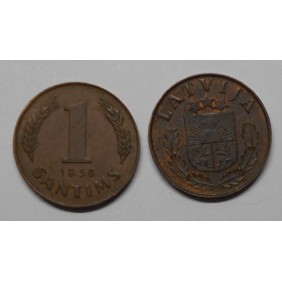 LATVIA 1 Santims 1938