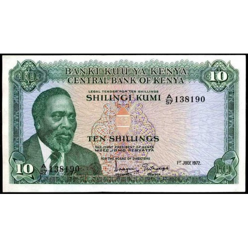 KENYA 10 Shillings 1972