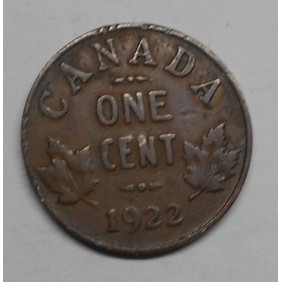 CANADA 1 Cent 1922
