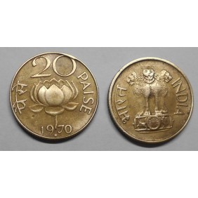 INDIA 20 Paise 1970 H