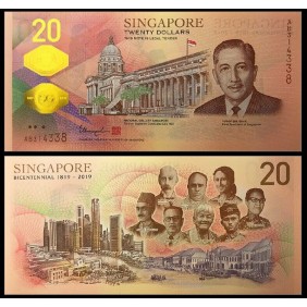 SINGAPORE 20 Dollars 2019...