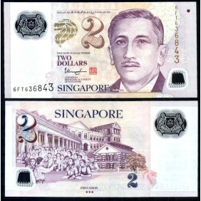 SINGAPORE 2 Dollars 2018...