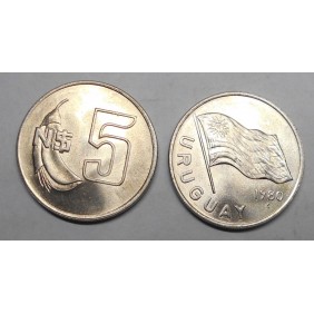 URUGUAY 5 Pesos 1980