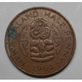 NEW ZEALAND 1/2 Penny 1962