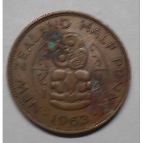 NEW ZEALAND 1/2 Penny 1963