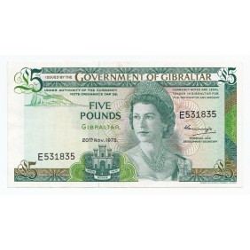GIBRALTAR 5 Pounds 1975