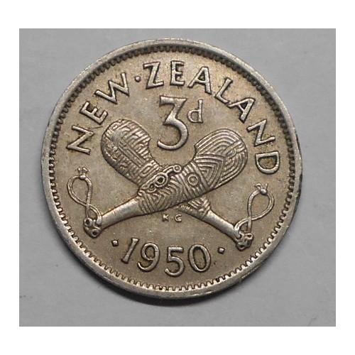 NEW ZEALAND 3 Pence 1950