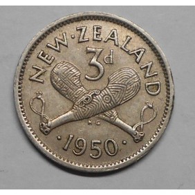 NEW ZEALAND 3 Pence 1950