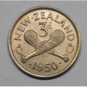 NEW ZEALAND 3 Pence 1950