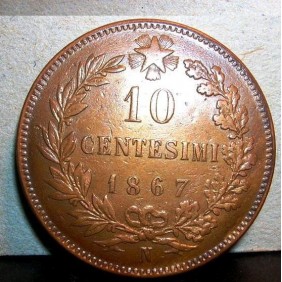 10 Centesimi 1867N