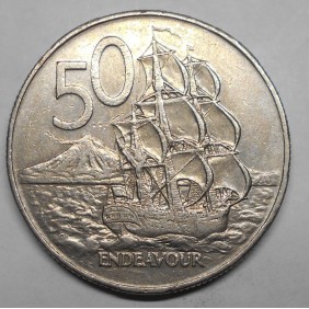 NEW ZEALAND 50 Cents 1982