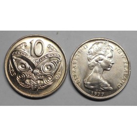 NEW ZEALAND 10 Cents 1977