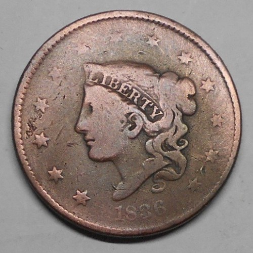 USA 1 Cent 1836 Coronet