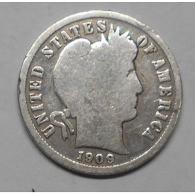 USA Barber Dime 1909 AG