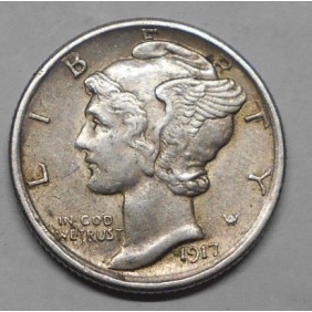USA Mercury Dime 1917 AG